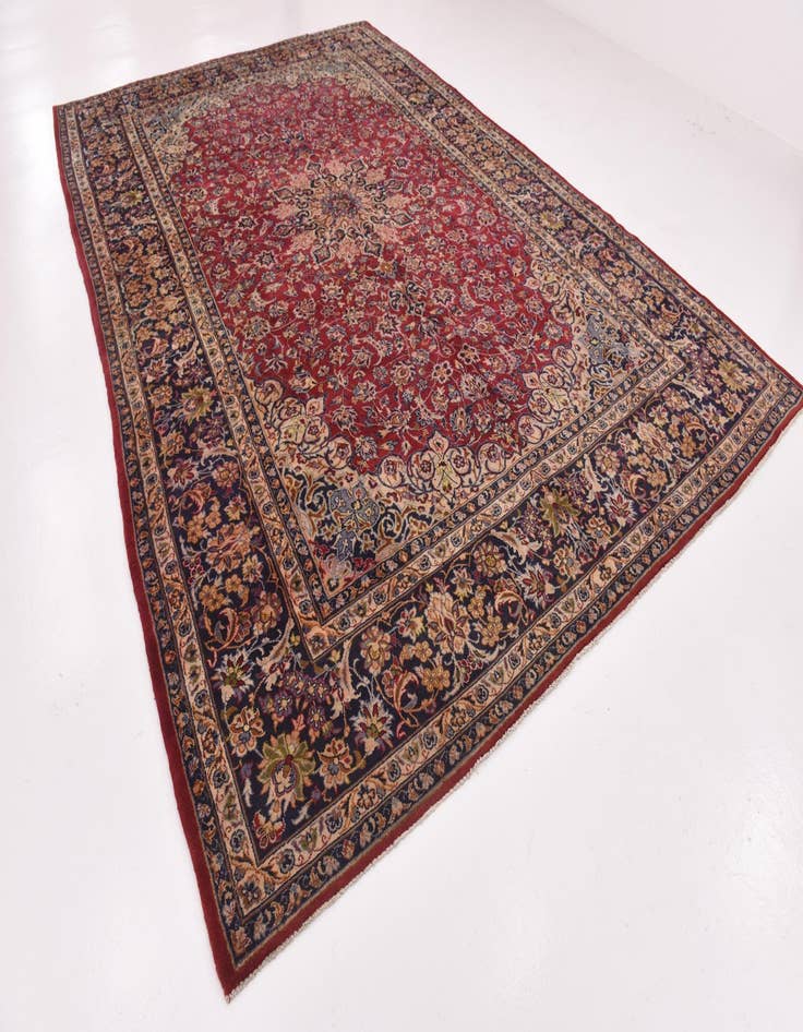 Detail image of 9' 9 x 14' 8  Hand Knotted Isfahan Persian Wool Rug