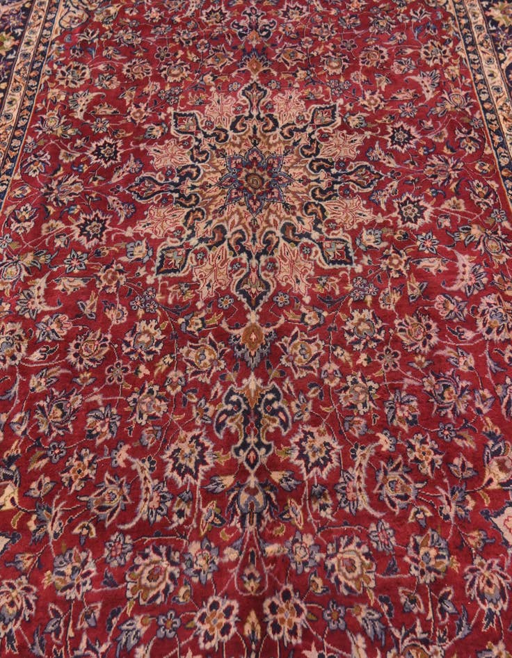 Detail image of 9' 9 x 14' 8  Hand Knotted Isfahan Persian Wool Rug