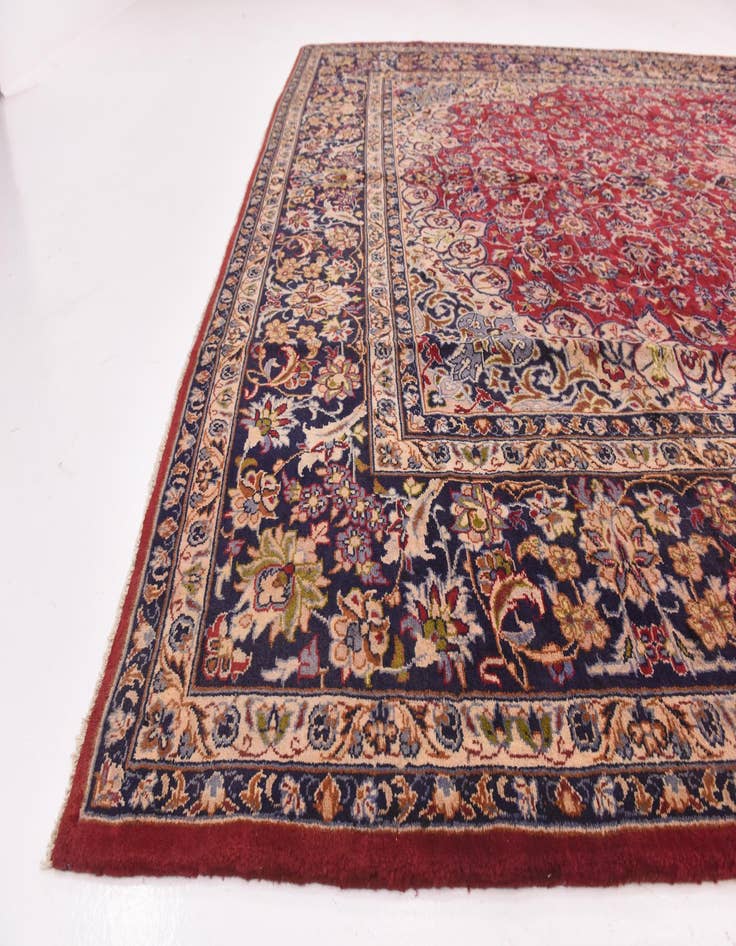 Detail image of 9' 9 x 14' 8  Hand Knotted Isfahan Persian Wool Rug