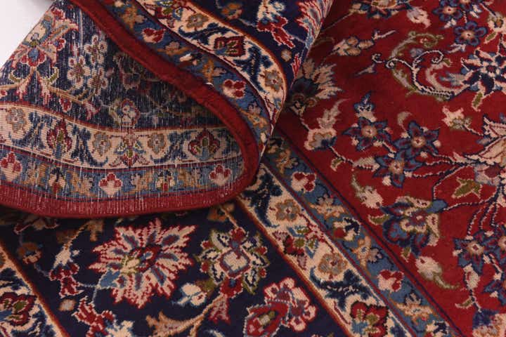 10' x 12' 7 Hand Knotted Isfahan Persian Wool Rug