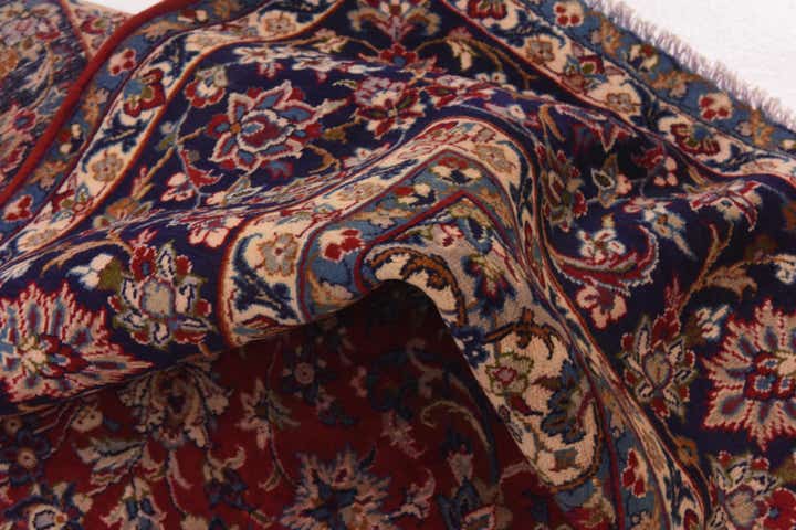 10' x 12' 7 Hand Knotted Isfahan Persian Wool Rug