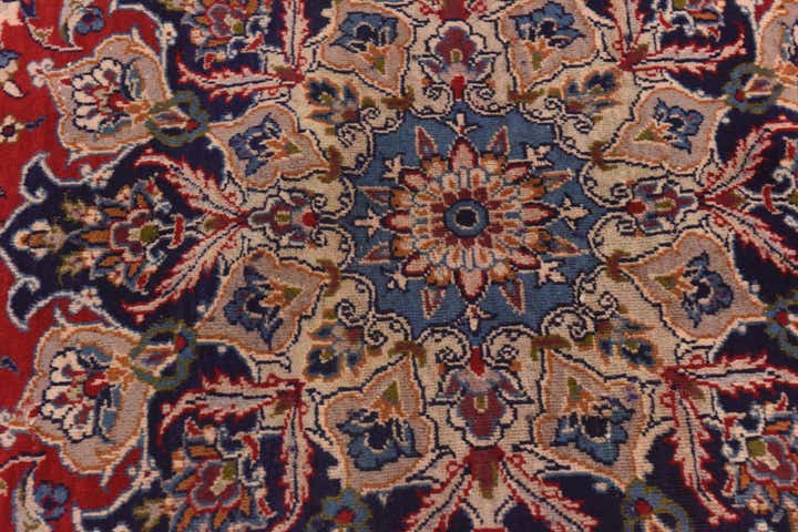 10' x 12' 7 Hand Knotted Isfahan Persian Wool Rug