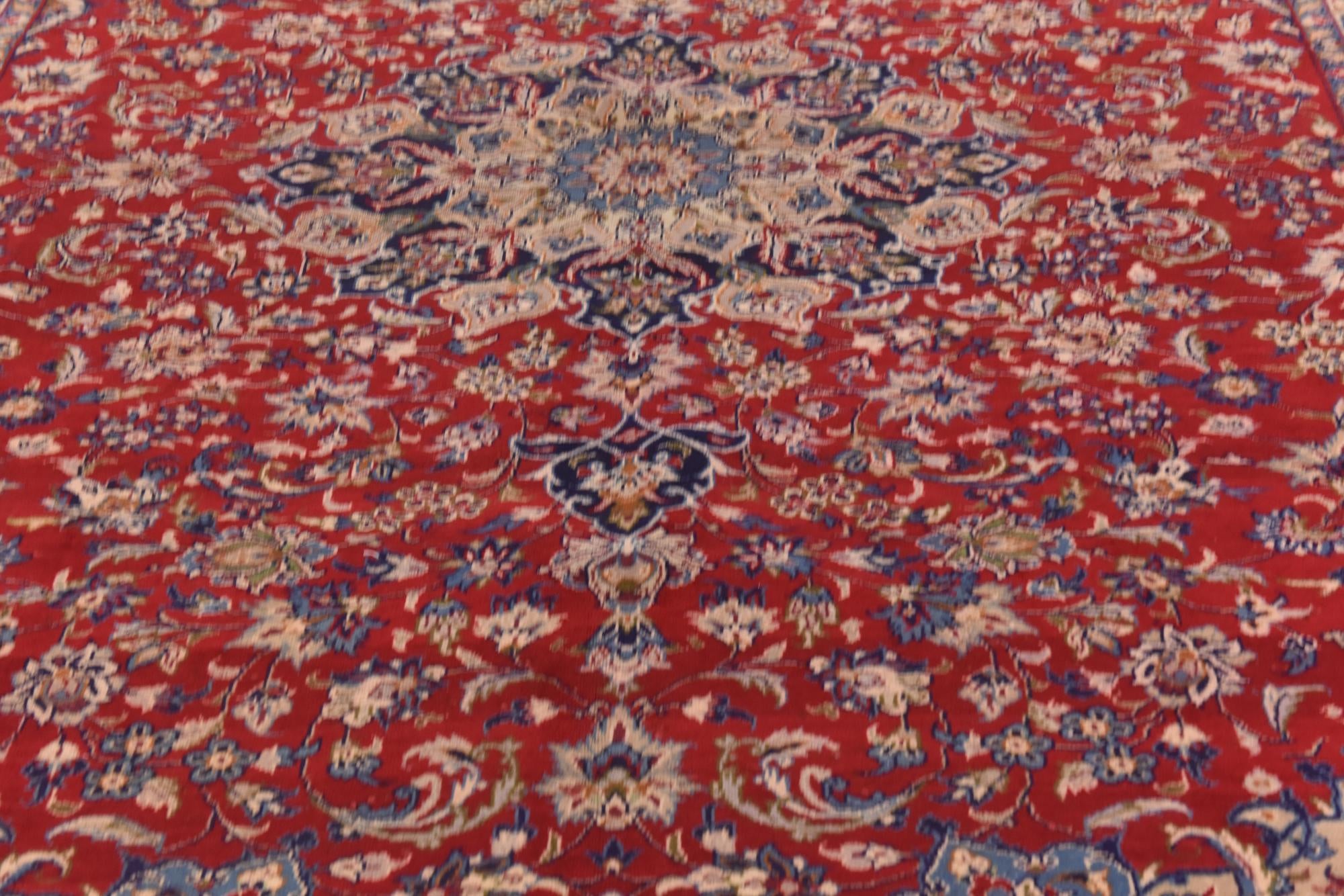 10' x 12' 7 Hand Knotted Isfahan Persian Wool Rug