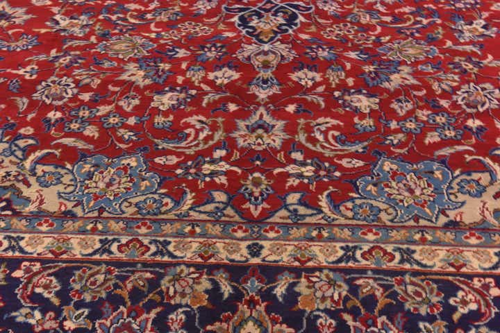 10' x 12' 7 Hand Knotted Isfahan Persian Wool Rug