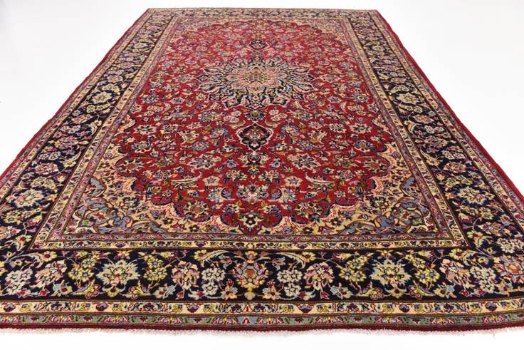 Detail image of 8' 8 x 11' 10 Hand Knotted Isfahan Persian Wool Rug