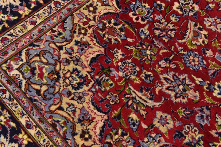 8' 8 x 11' 10 Hand Knotted Isfahan Persian Wool Rug