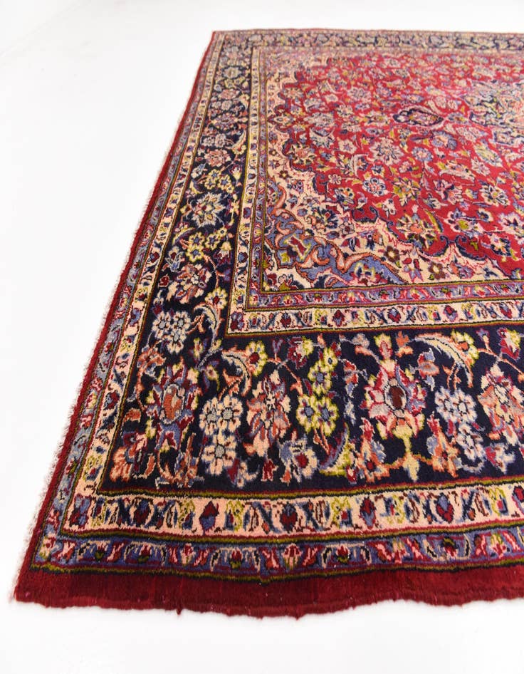 Detail image of 8' 8 x 11' 10  Hand Knotted Isfahan Persian Wool Rug