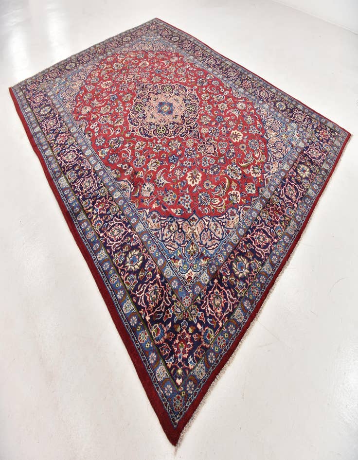 Detail image of 9' 8 x 12' 9  Hand Knotted Isfahan Persian Wool Rug