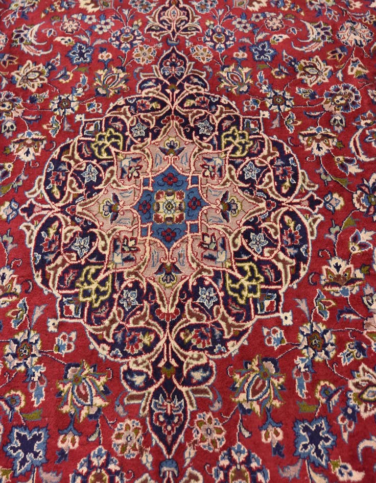 Detail image of 9' 8 x 12' 9  Hand Knotted Isfahan Persian Wool Rug
