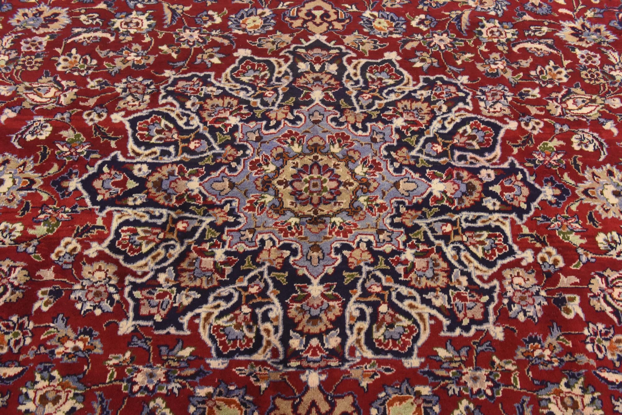 9' 9 x 13' 4 Hand Knotted Isfahan Persian Wool Rug