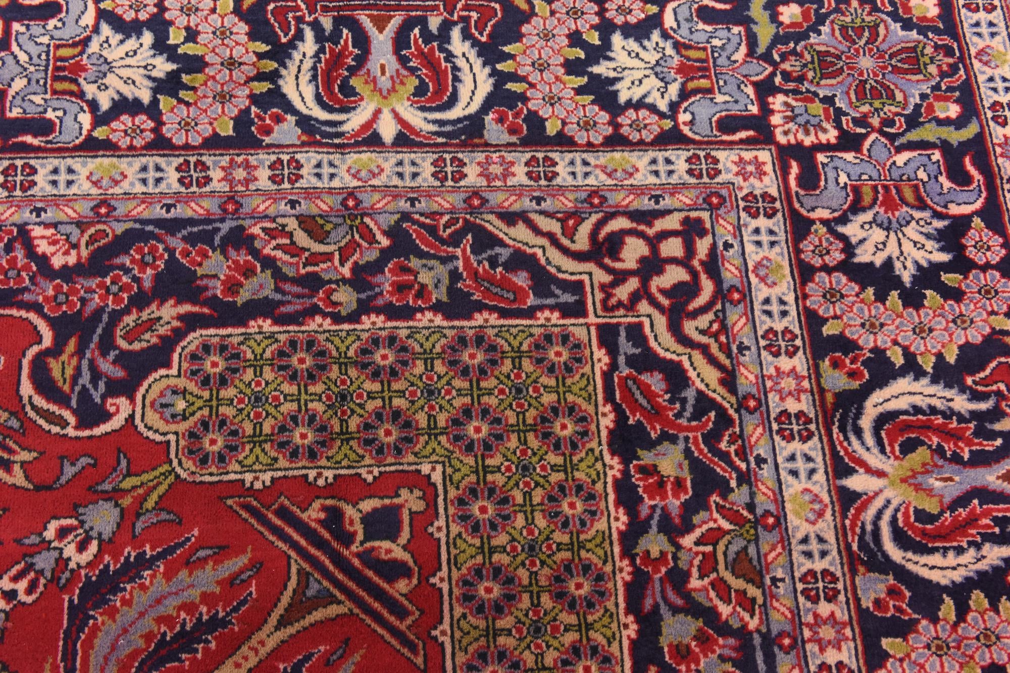 9' 7 x 13' Hand Knotted Isfahan Persian Wool Rug