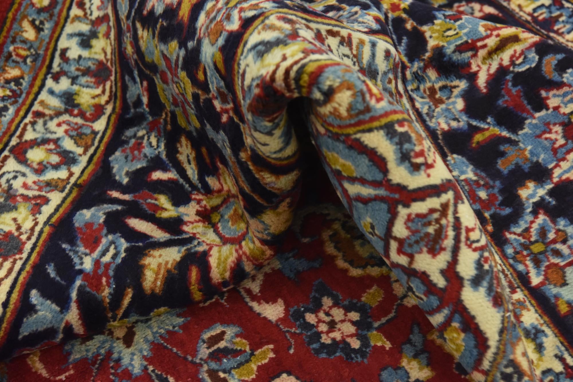 9' 10 x 13' 1 Hand Knotted Isfahan Persian Wool Rug