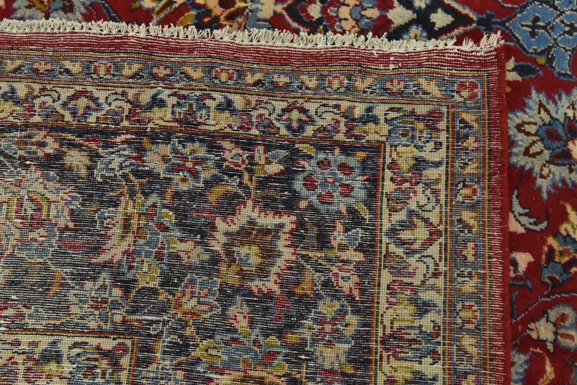 9' 10 x 13' 1 Hand Knotted Isfahan Persian Wool Rug