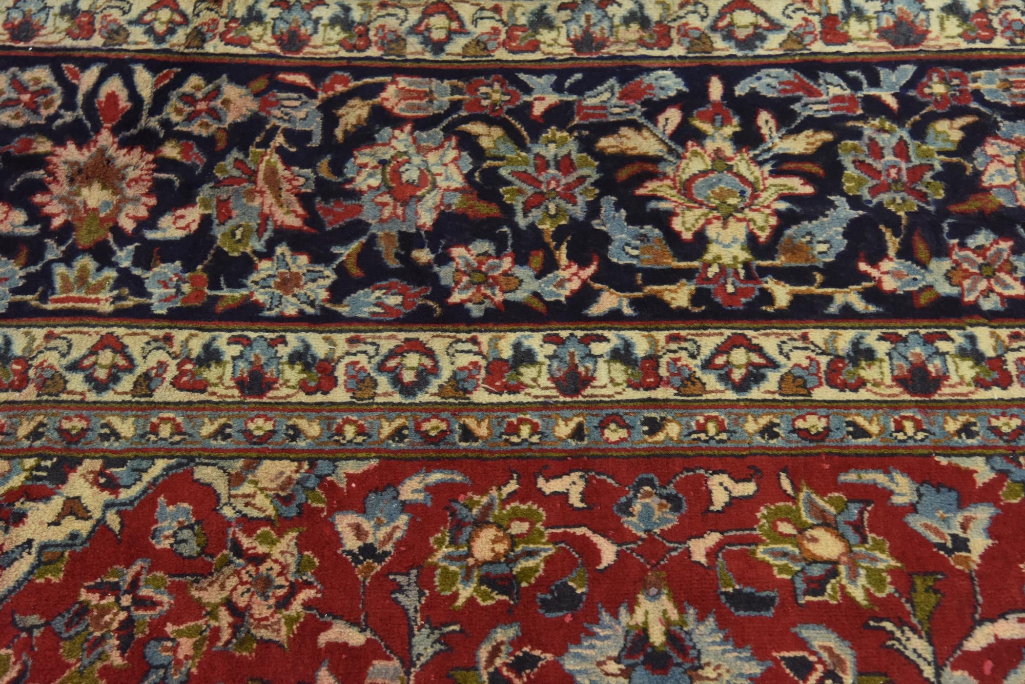 9' 10 x 13' 1 Hand Knotted Isfahan Persian Wool Rug