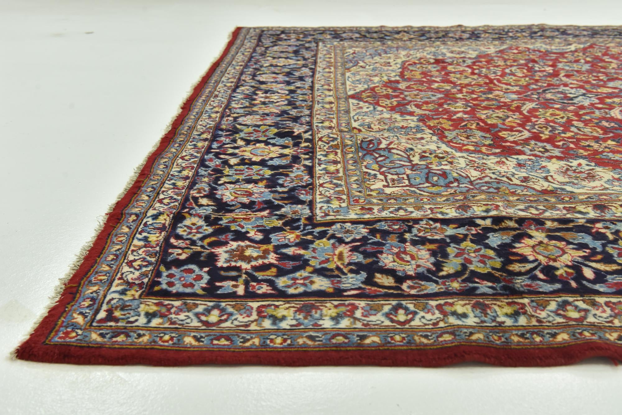 9' 10 x 13' 1 Hand Knotted Isfahan Persian Wool Rug