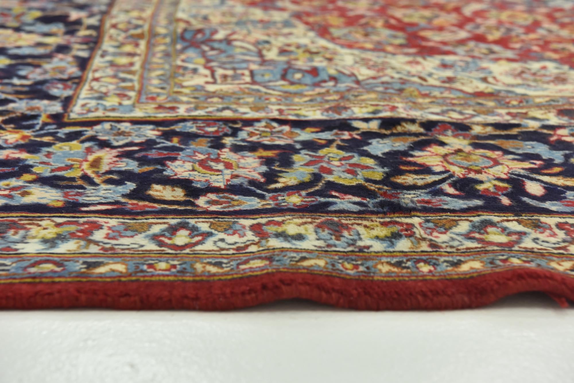 9' 10 x 13' 1 Hand Knotted Isfahan Persian Wool Rug