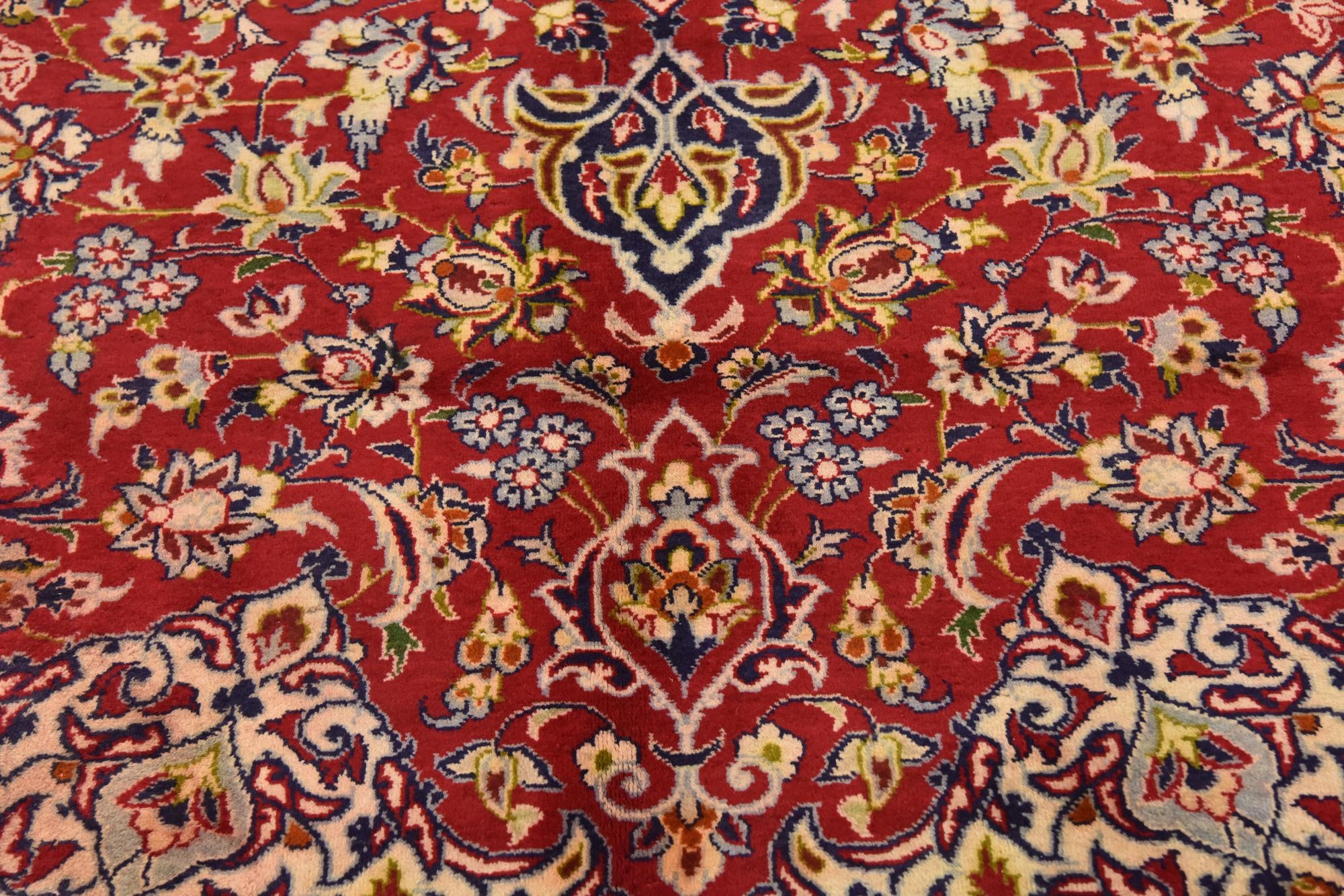 8' 10 x 12' 9 Hand Knotted Isfahan Persian Wool Rug