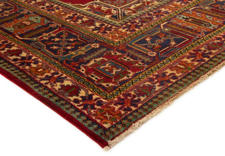 7' 11 x 11' Hand Knotted Isfahan Persian Wool Rug
