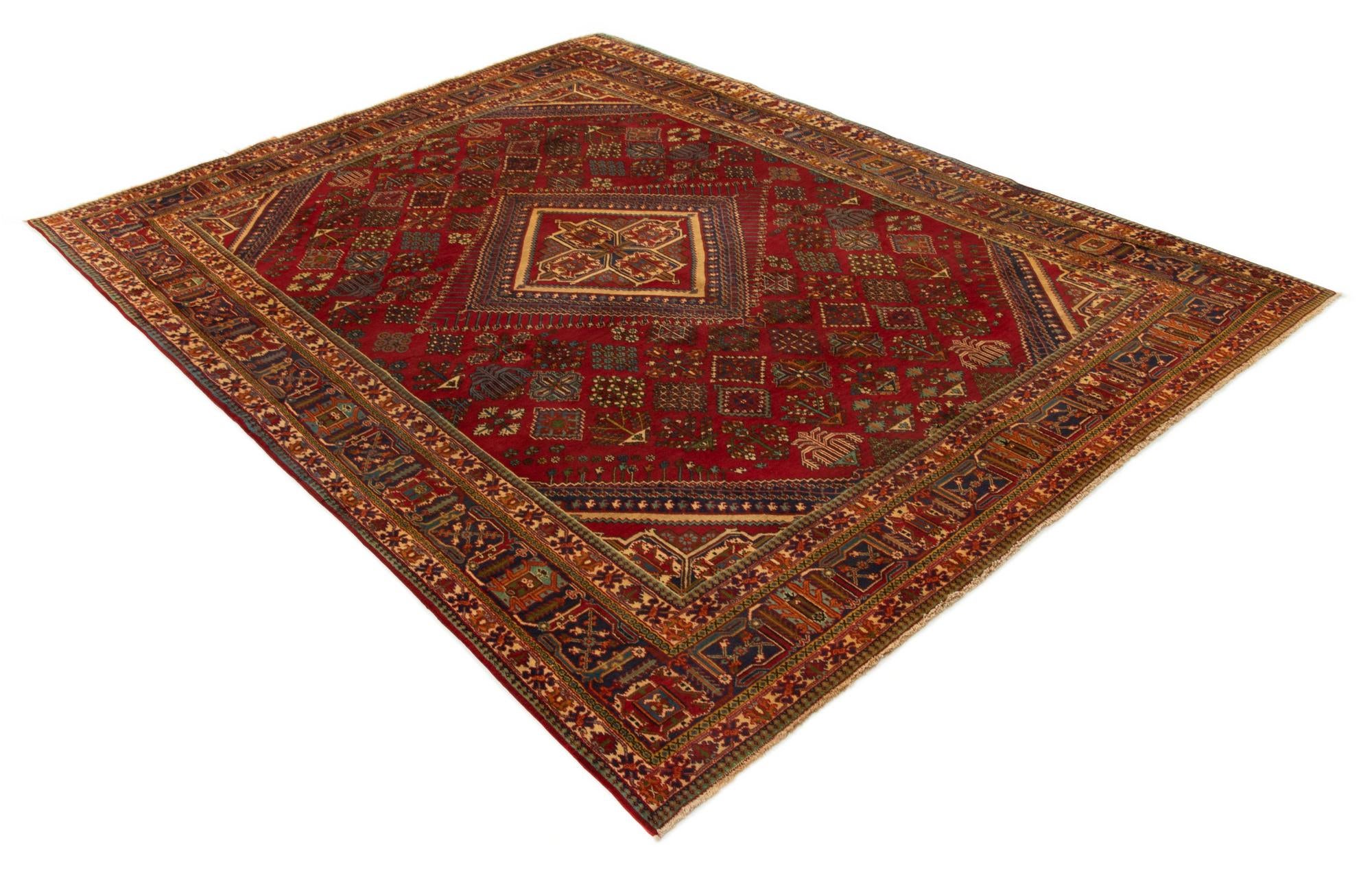 7' 11 x 11' Hand Knotted Isfahan Persian Wool Rug