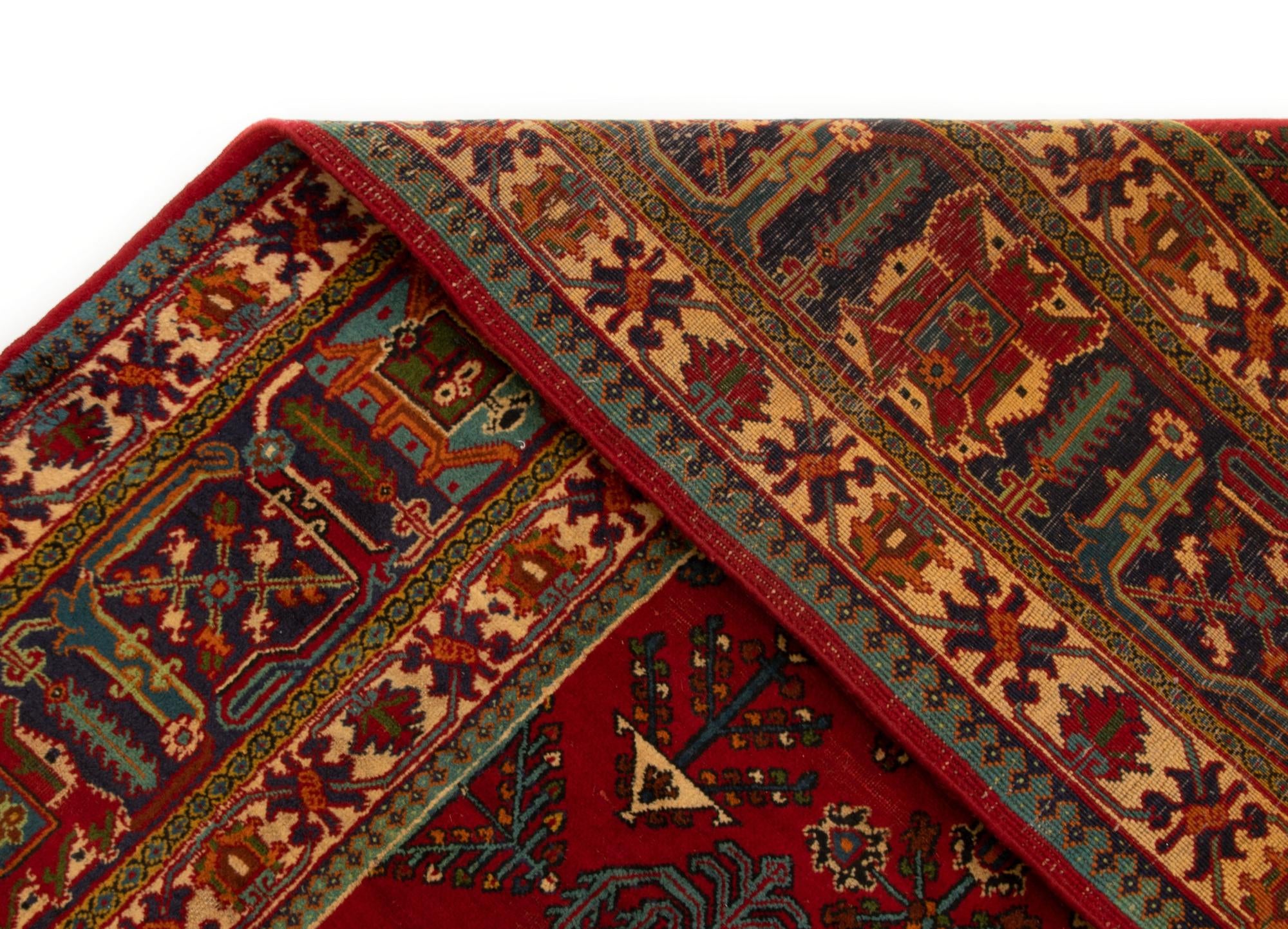 7' 11 x 11' Hand Knotted Isfahan Persian Wool Rug