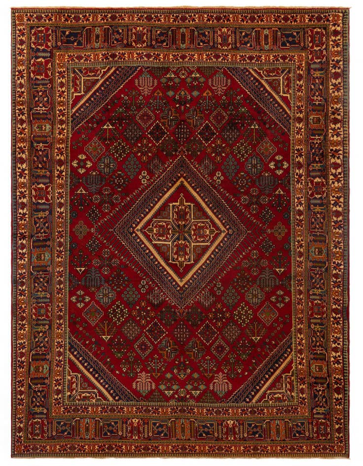 Detail image of 7' 11 x 11' Hand Knotted Isfahan Persian Wool Rug