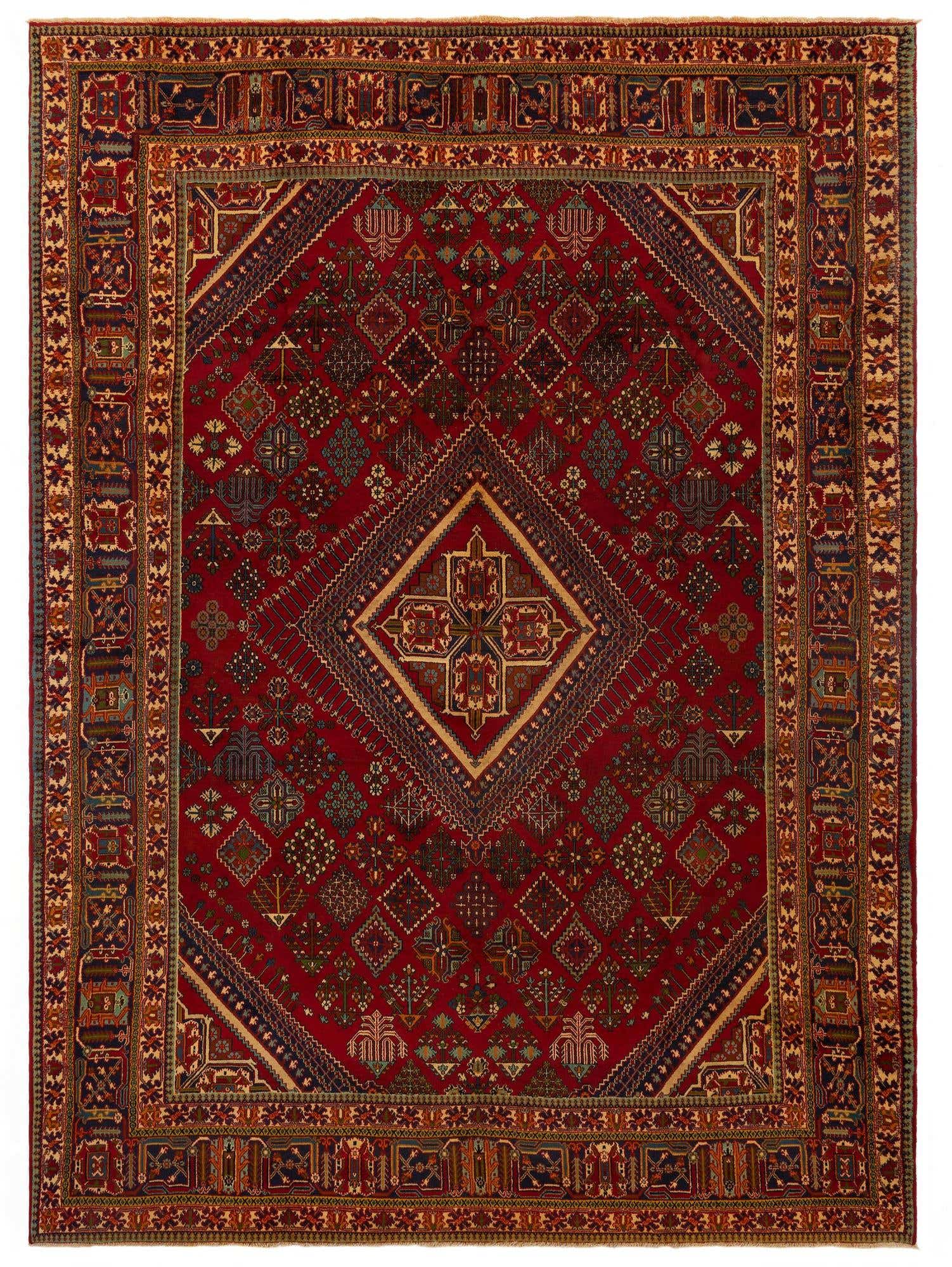 7' 11 x 11' Hand Knotted Isfahan Persian Wool Rug