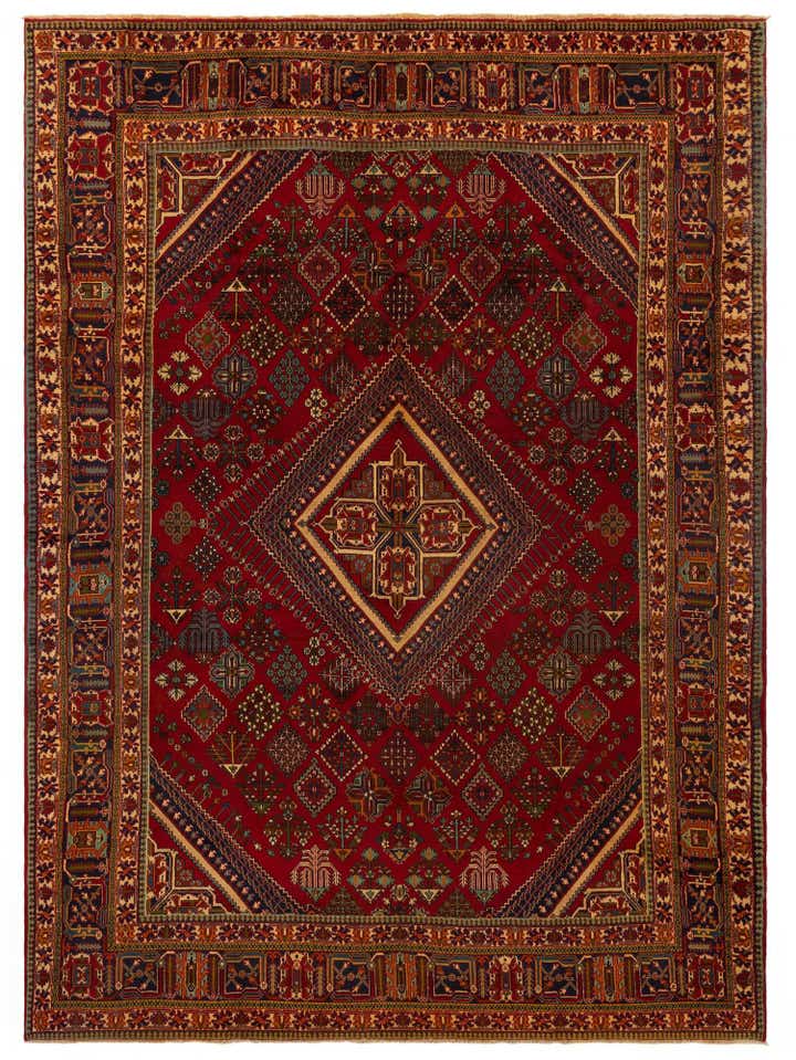 7' 11 x 11' Hand Knotted Isfahan Persian Wool Rug