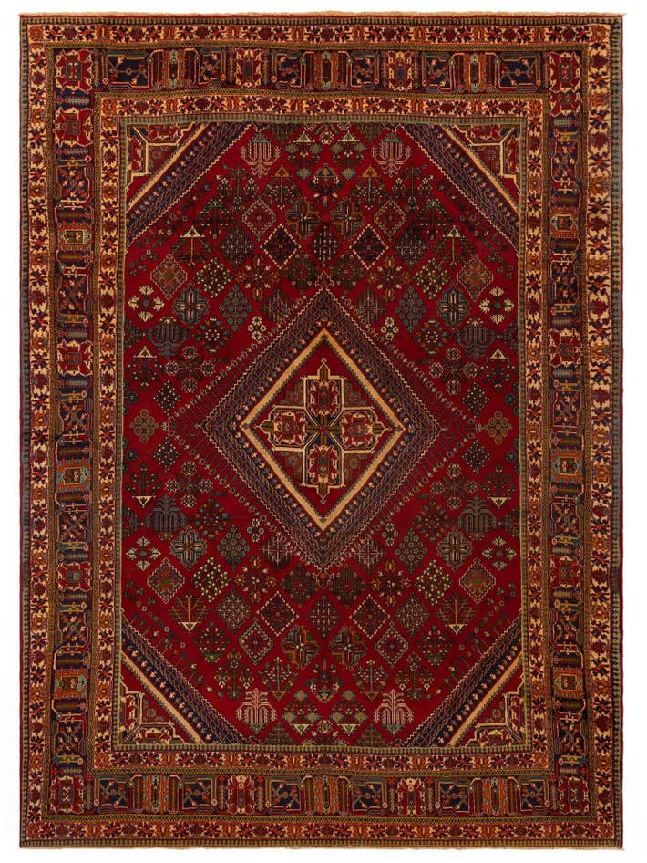 Detail image of 7' 11 x 11' Hand Knotted Isfahan Persian Wool Rug