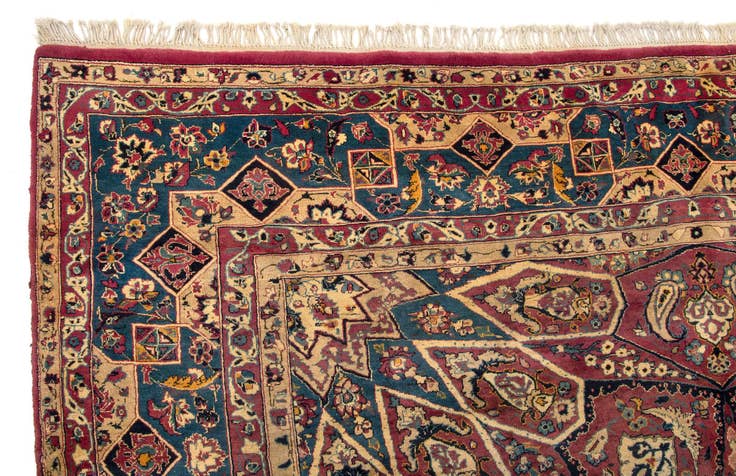 Detail image of 9' 10 x 12' 10 Hand Knotted Isfahan Persian Wool Rug