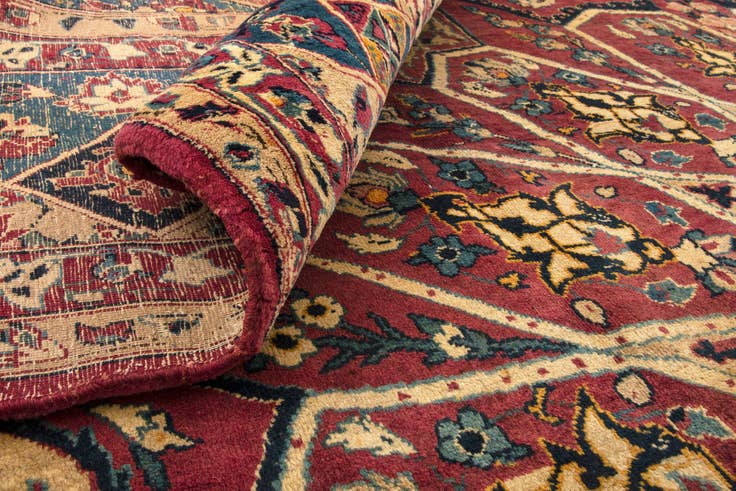 Detail image of 9' 10 x 12' 10 Hand Knotted Isfahan Persian Wool Rug