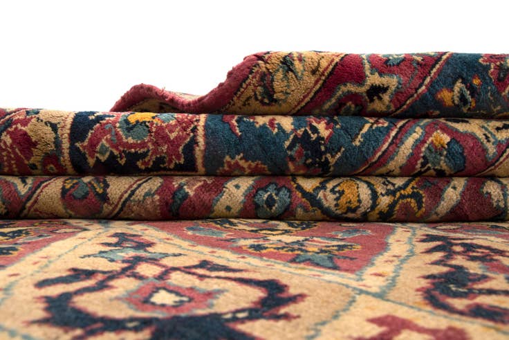 Detail image of 9' 10 x 12' 10 Hand Knotted Isfahan Persian Wool Rug