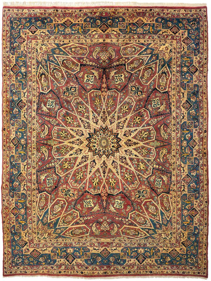 9' 10 x 12' 10 Hand Knotted Isfahan Persian Wool Rug