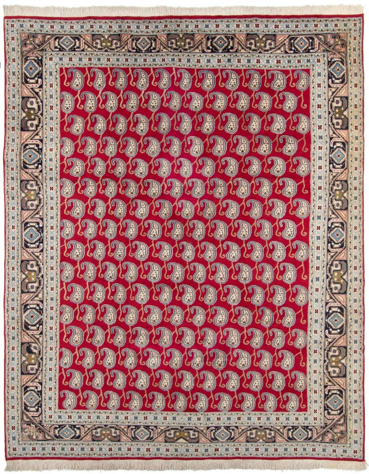 Detail image of 9' 4 x 12' 9 Hand Knotted Isfahan Persian Wool Rug