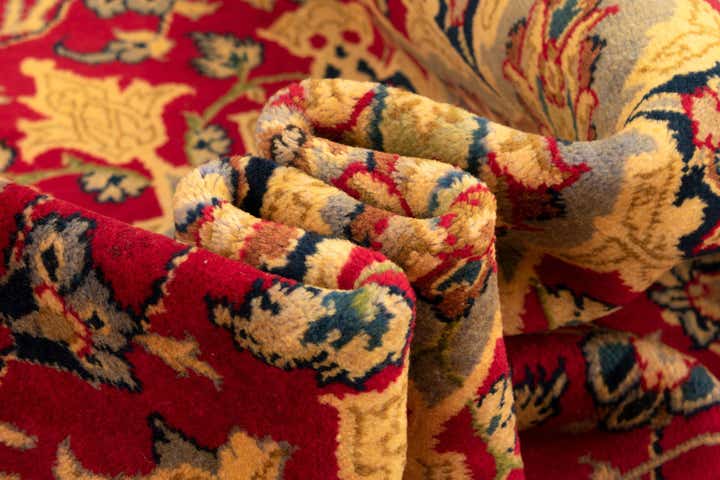 8' 10 x 12' 10 Hand Knotted Isfahan Persian Wool Rug