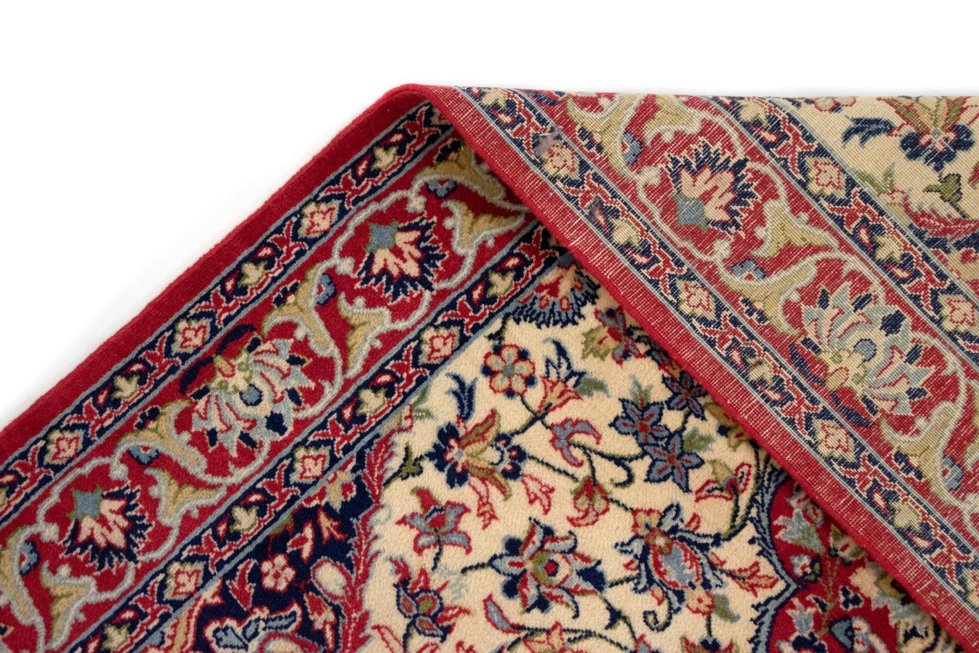 105cm x 155cm anudado a mano Isfahan Alfombra Persa