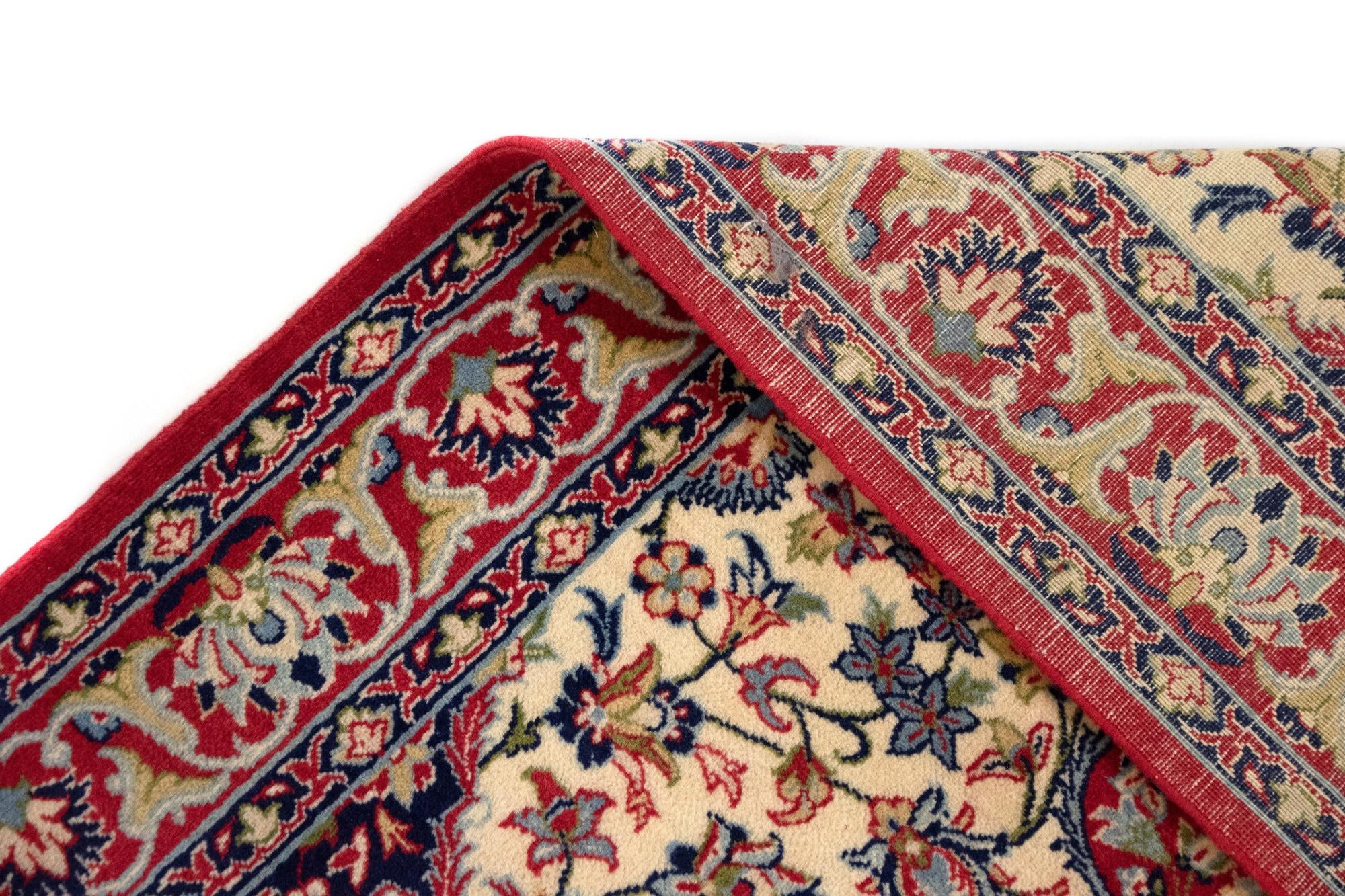 105cm x 155cm anudado a mano Isfahan Alfombra Persa