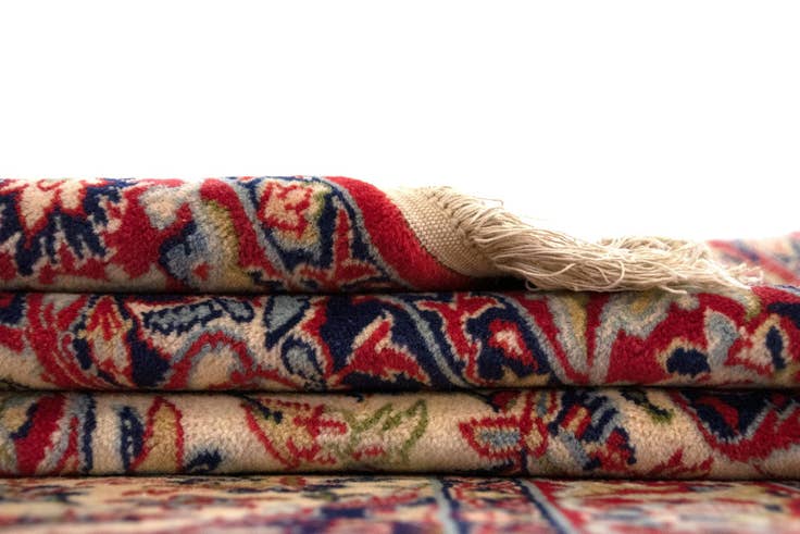 Detail image of 105cm x 155cm anudado a mano Isfahan Alfombra Persa