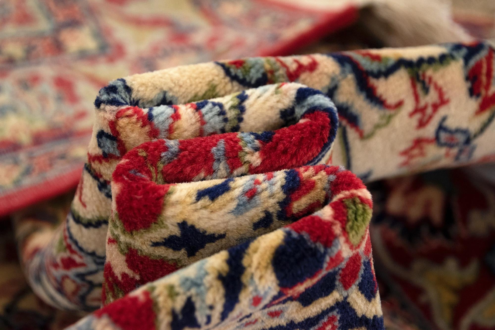 105cm x 155cm anudado a mano Isfahan Alfombra Persa