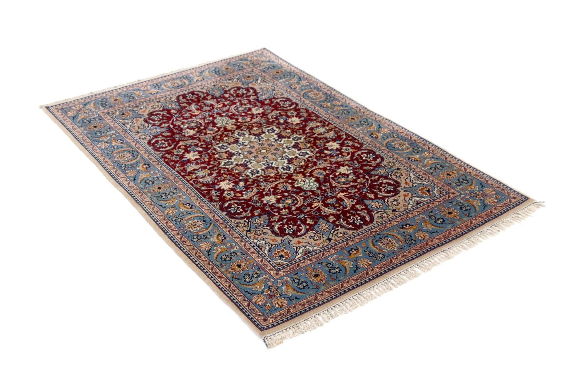 3' 5 x 5' 2 Hand Knotted Isfahan Persian Rug