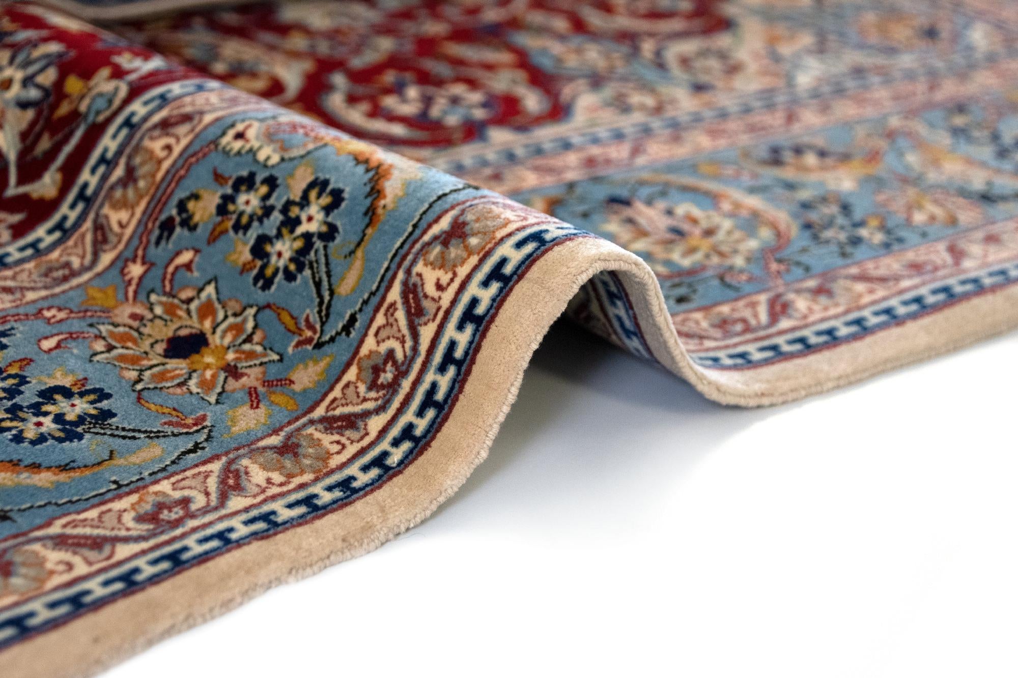 3' 5 x 5' 2 Hand Knotted Isfahan Persian Rug