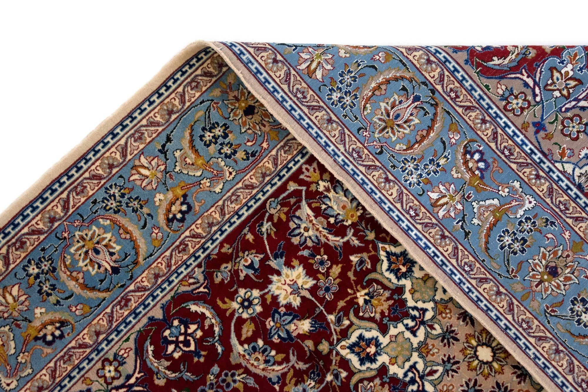 3' 5 x 5' 2 Hand Knotted Isfahan Persian Rug