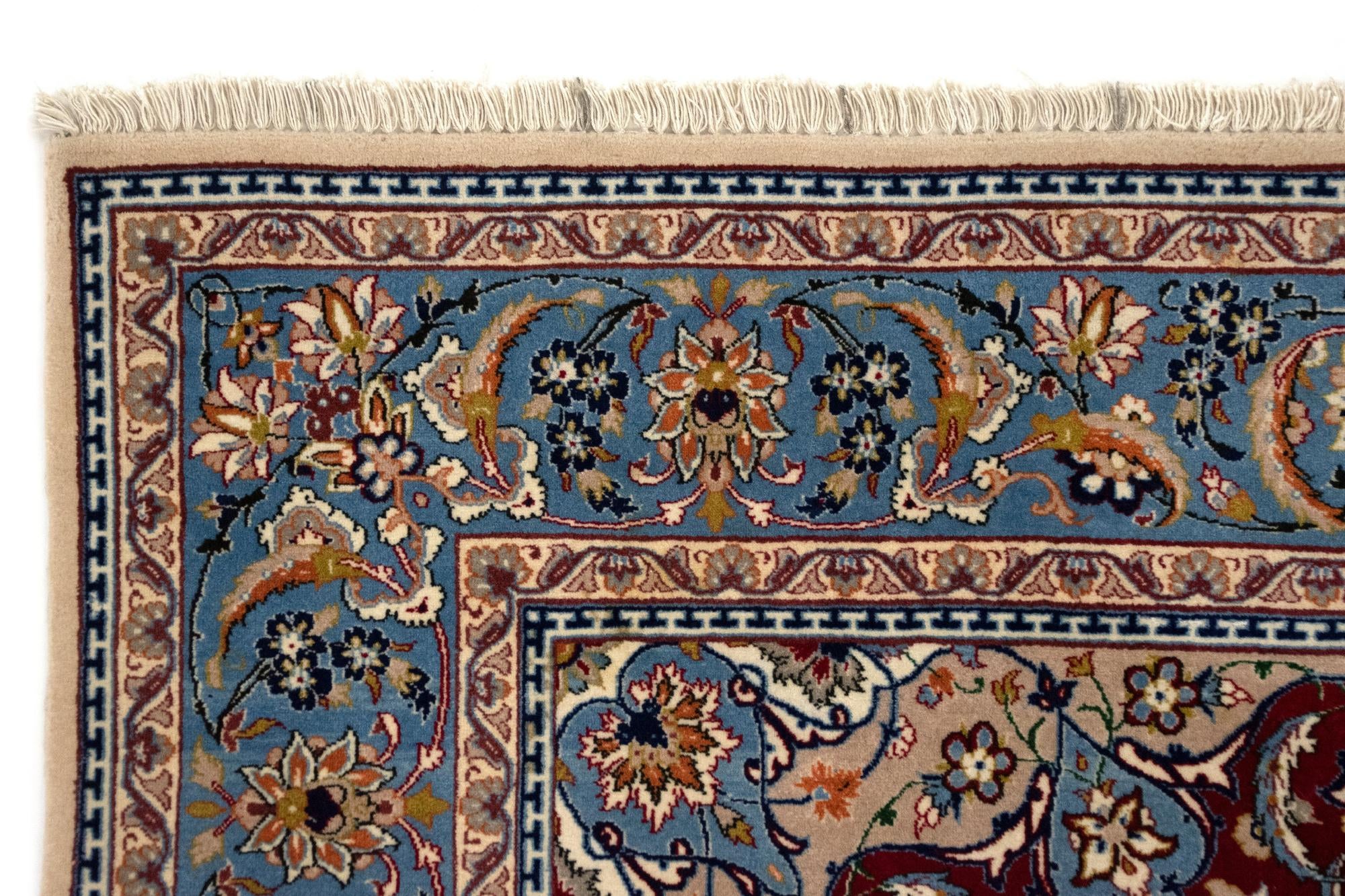 3' 5 x 5' 2 Hand Knotted Isfahan Persian Rug