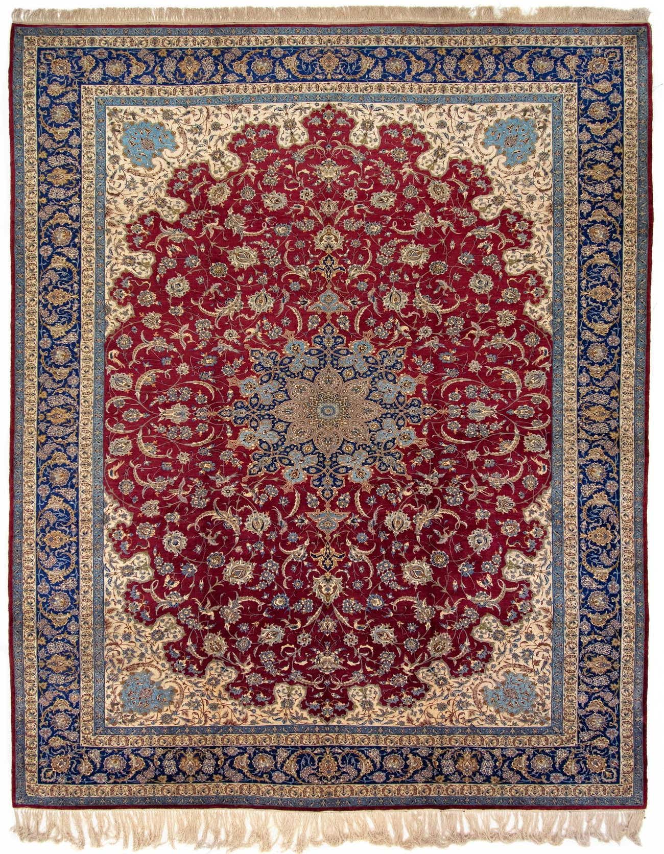 11' 6 x 16' 9 Hand Knotted Isfahan Persian Rug