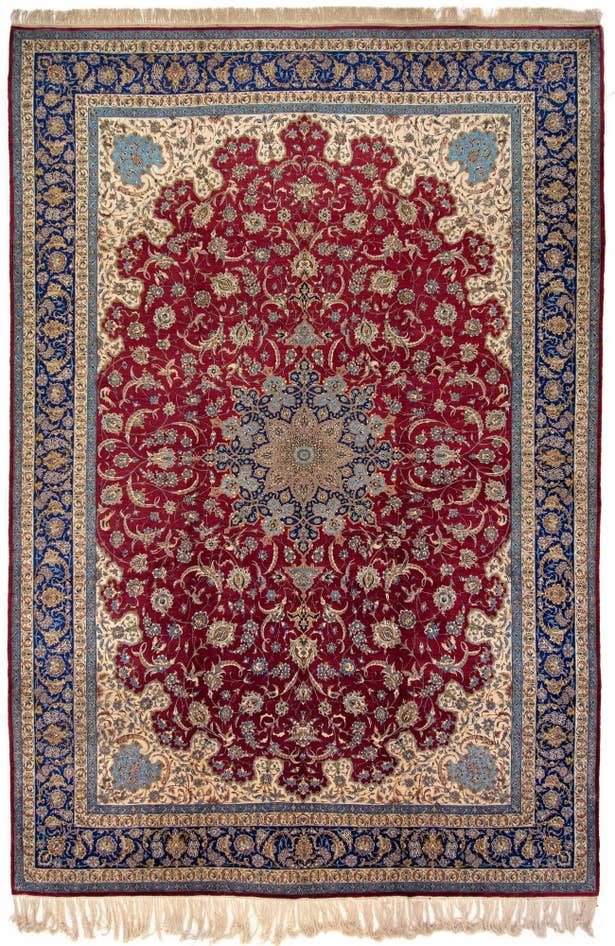 Detail image of 11' 6 x 16' 9 Hand Knotted Isfahan Persian Rug