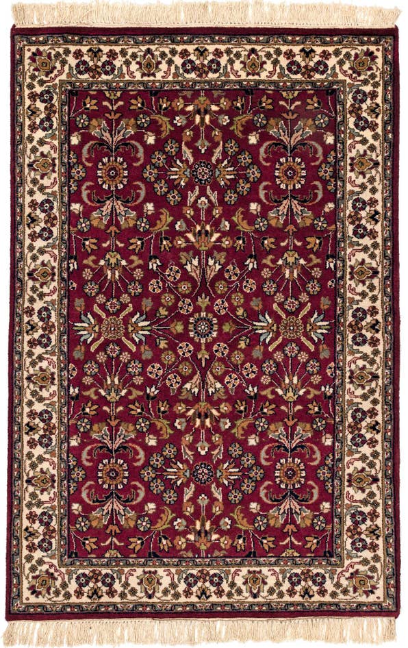 Detail image of 4' x 6' Hand Knotted Isfahan Wool Rug