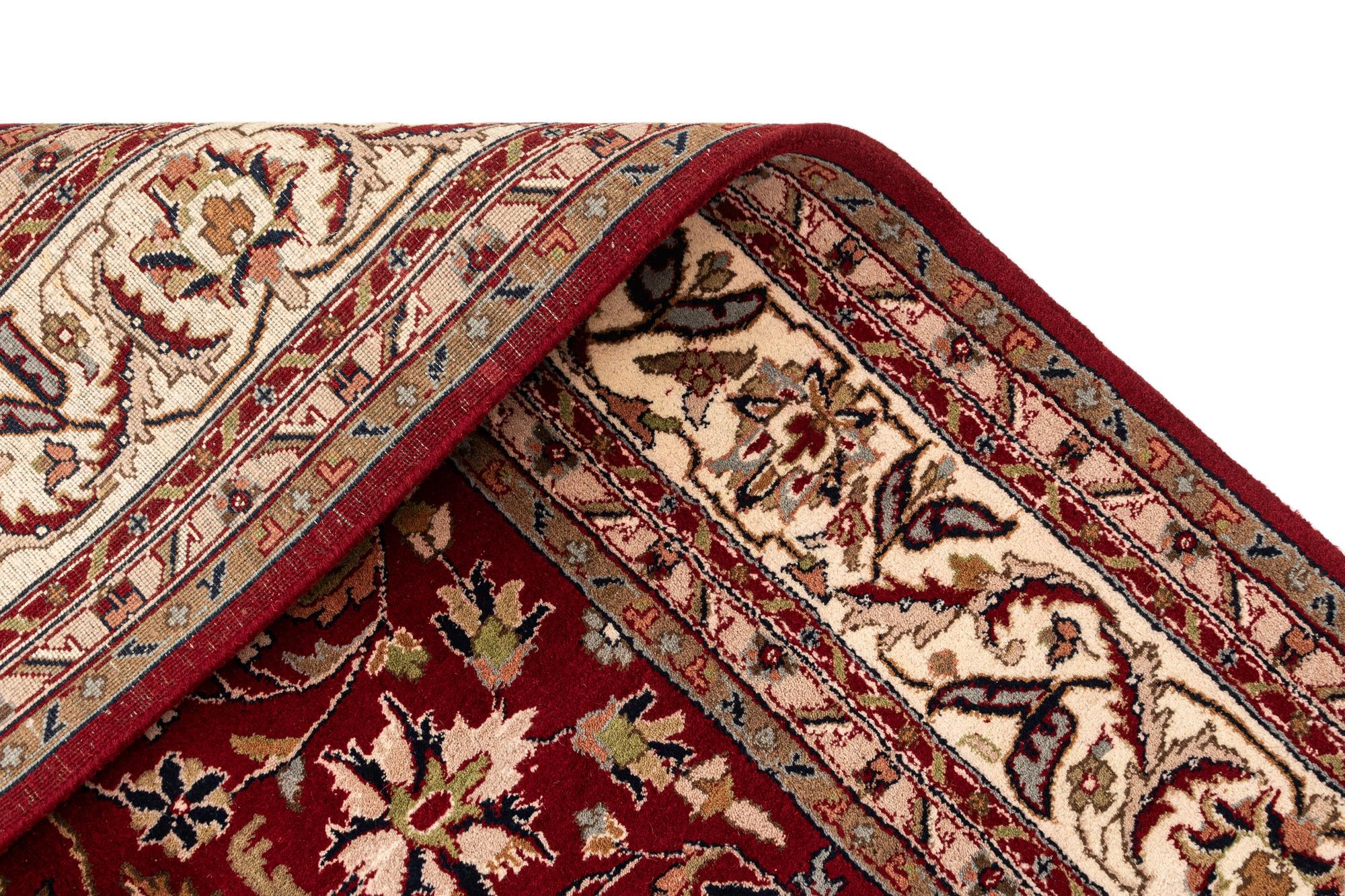 8' x 11' 3 Hand Knotted Isfahan Wool Rug