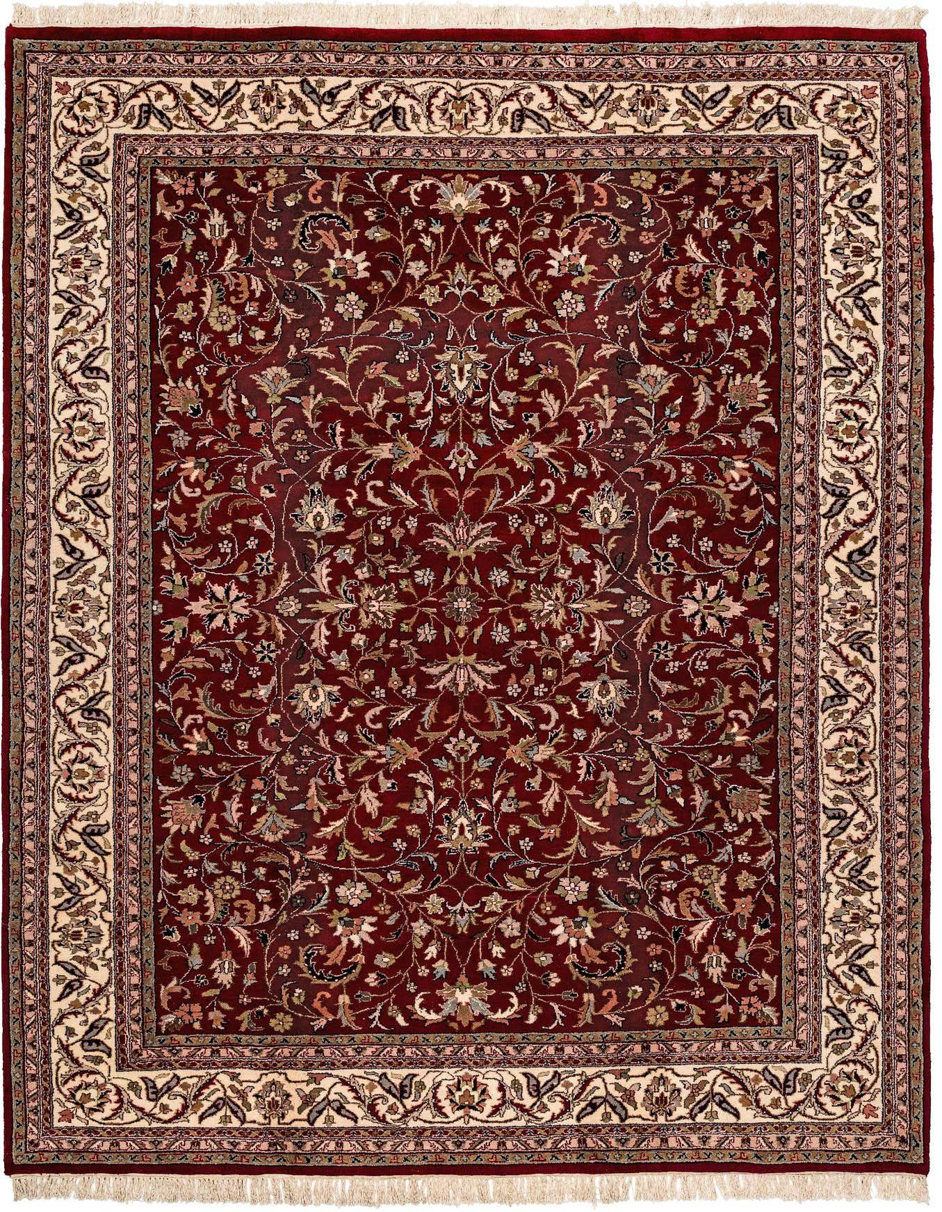 8' x 11' 3 Hand Knotted Isfahan Wool Rug