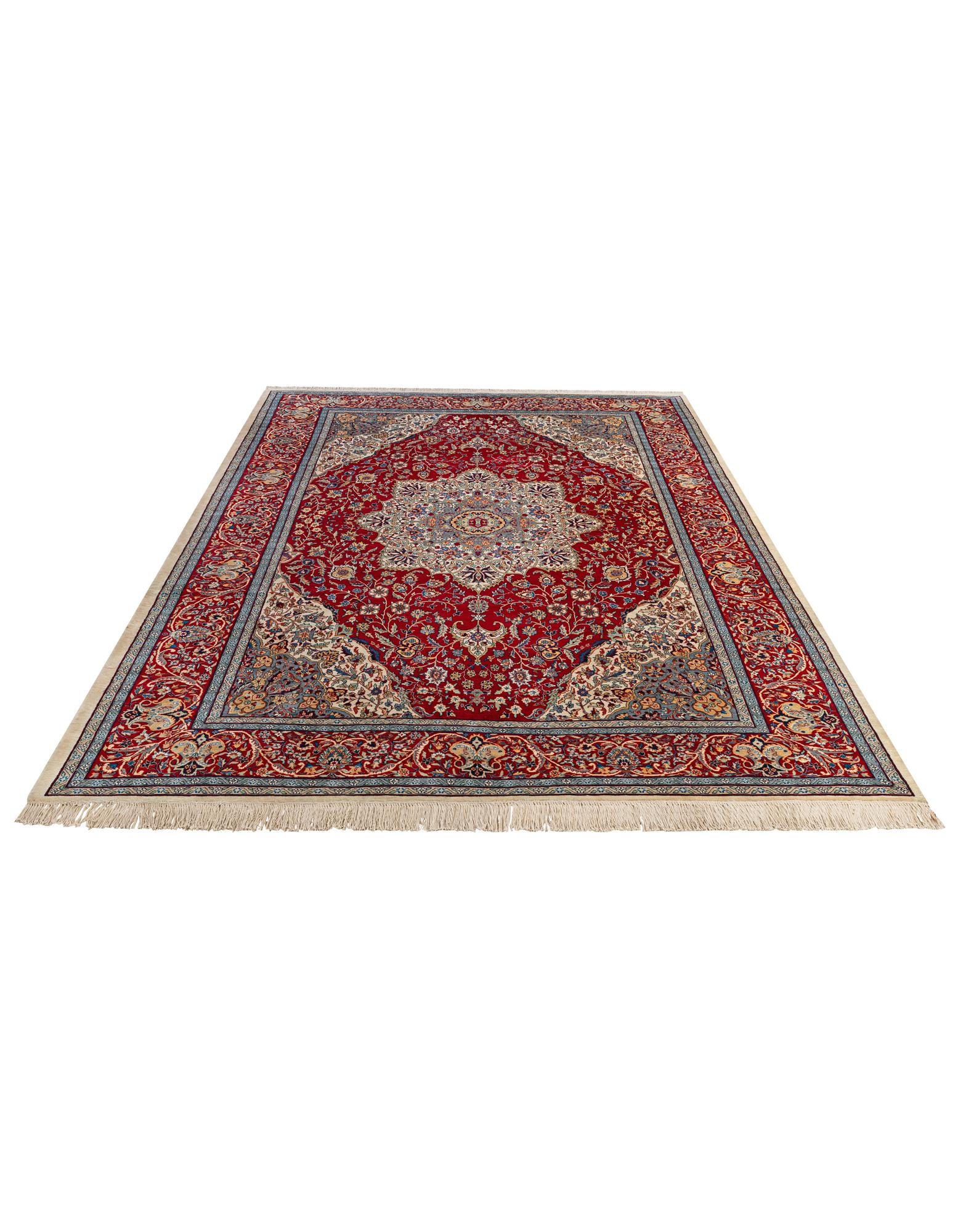 7' 3 x 10' 7 Hand Knotted Isfahan Wool Rug
