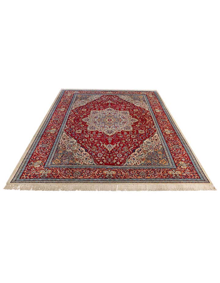 7' 3 x 10' 7 Hand Knotted Isfahan Wool Rug