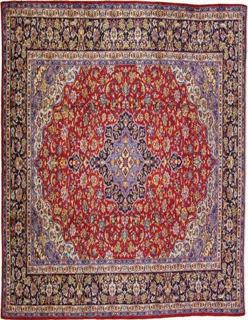 Detail image of 9' 8 x 13' 3 Hand Knotted Isfahan Persian Wool Rug